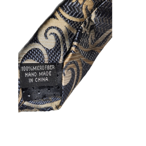 STACY ADAMS GRAY TEXTURED ABSTRACT PRINT DESIGNER TIE, BNWT - Picture 3 of 5